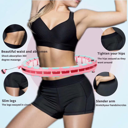 Smart Hula Hoop,Hula Hoops for Adults Weight Loss, Smart 24 Sections Detachable Hoola Hoop, Improved Magical Fitness Exercise Weighted Smart Hoola Hoop,Suitable for Adults and Children