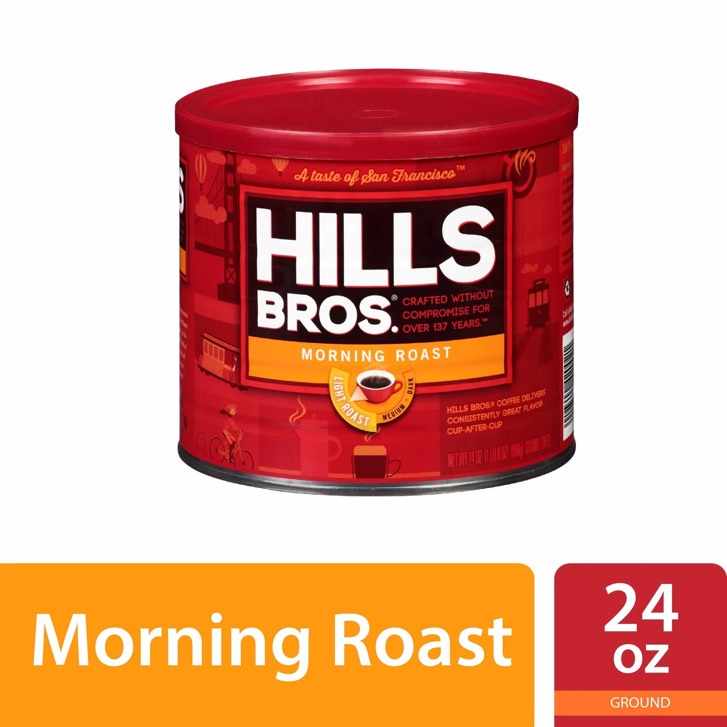 (2 Pack) . Morning Roast Ground Coffee, Light Roast, 24 Oz. Can