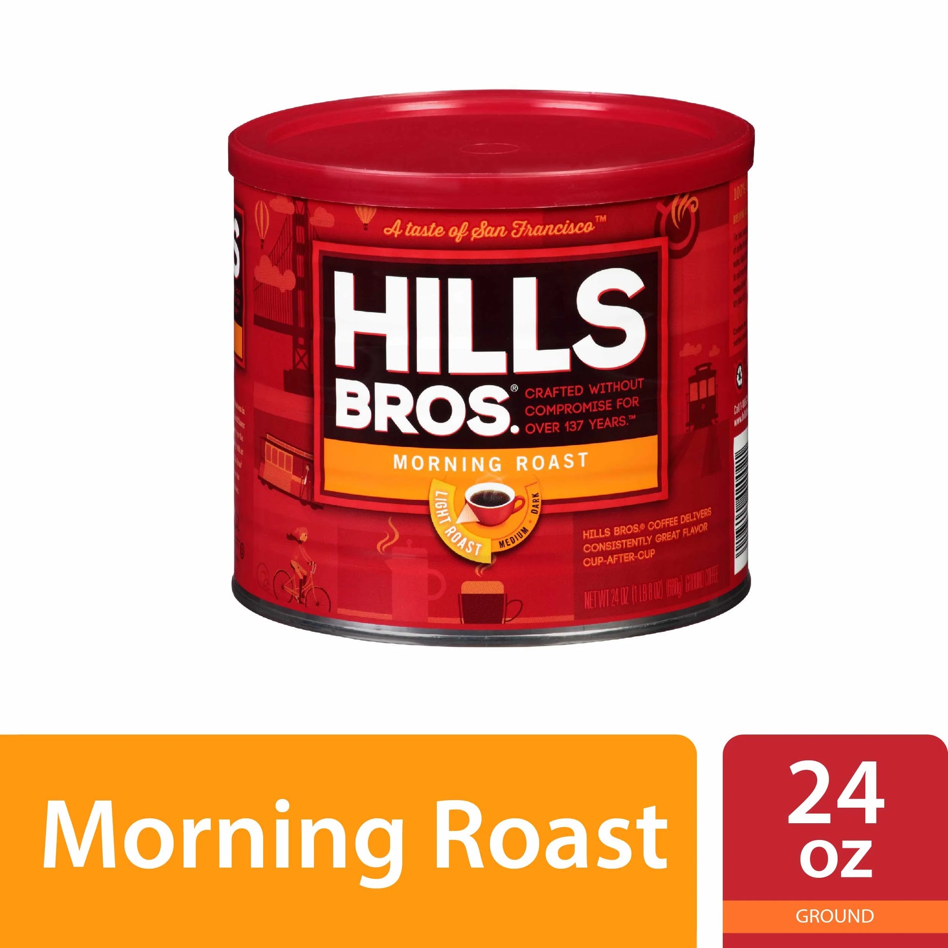 (2 Pack) . Morning Roast Ground Coffee, Light Roast, 24 Oz. Can