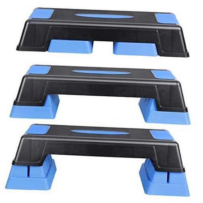 30" Aerobic Stepper for Exercise Step up Exercise Platform with Removable BLUE