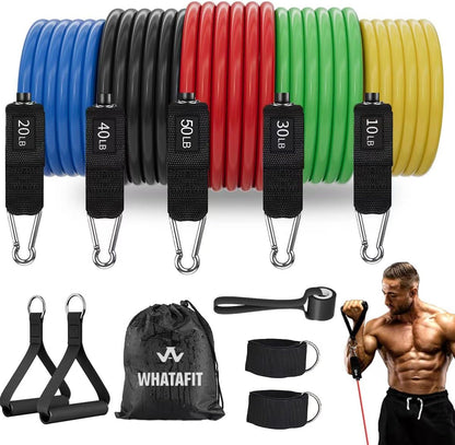 Resistance Bands, Exercise Bands，Resistance Bands for Working Out, Work Out Bands with Handles for Men and Women Fitness, Strength Training Home Gym Equipment