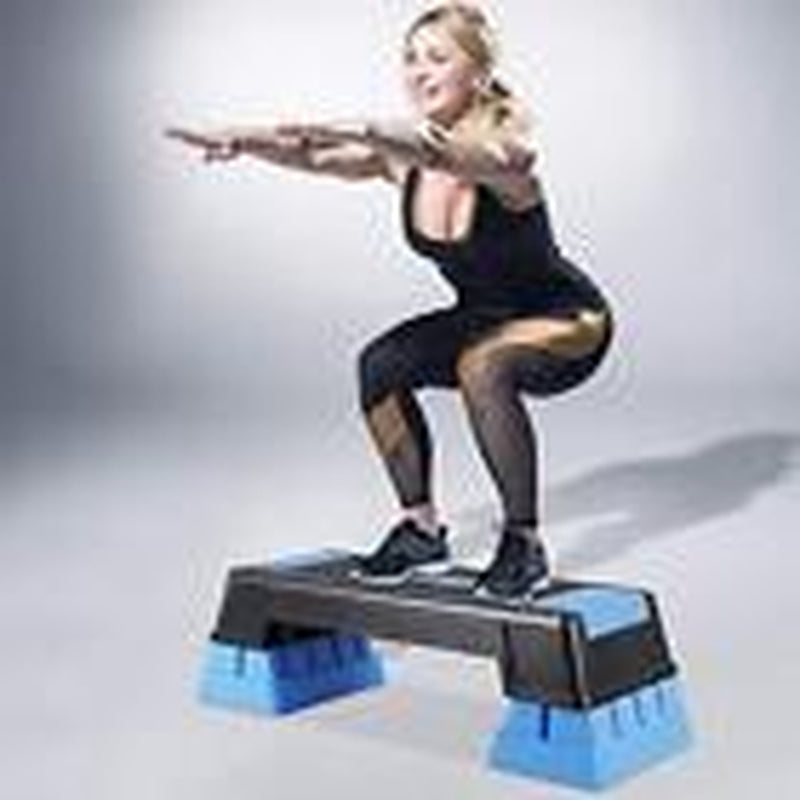 30" Aerobic Stepper for Exercise Step up Exercise Platform with Removable BLUE