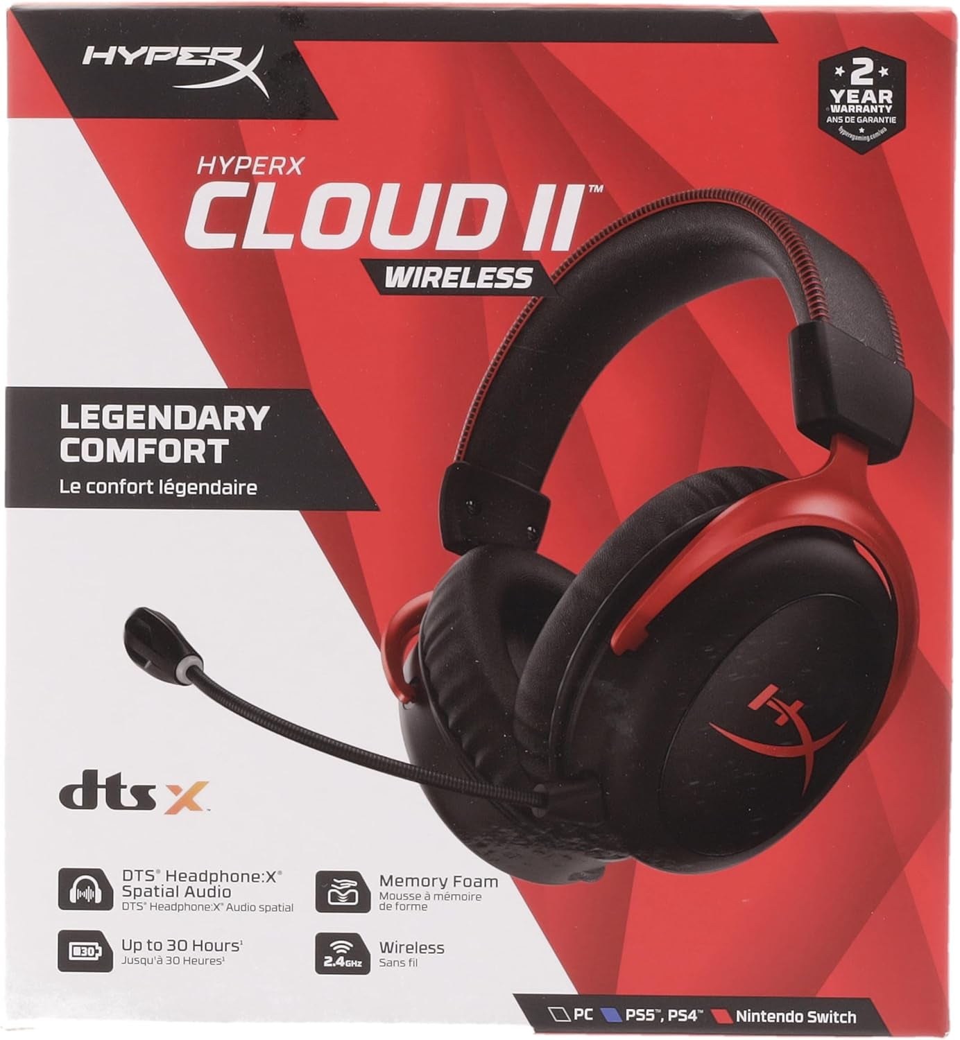 Cloud II Wireless Gaming Headset - Red