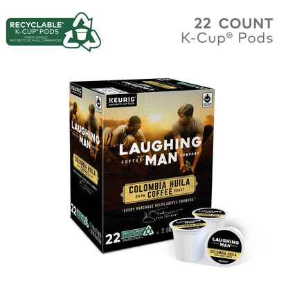 Colombia Huila Coffee,  K-Cup Pod, Dark Roast, 22Ct