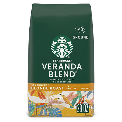 Ground Coffee,  Blonde Roast Coffee, Veranda Blend, 100% Arabica, 1 Bag (28 Oz)