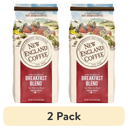 (2 Pack) ® Ground Breakfast Blend Coffee - Medium - 24 Oz - 4 / Carton