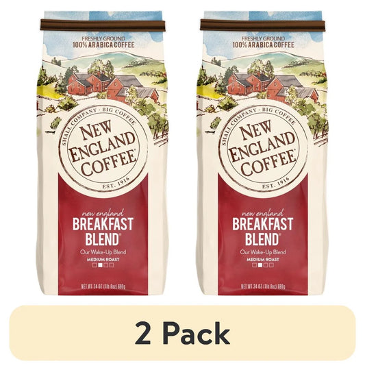 (2 Pack) ® Ground Breakfast Blend Coffee - Medium - 24 Oz - 4 / Carton