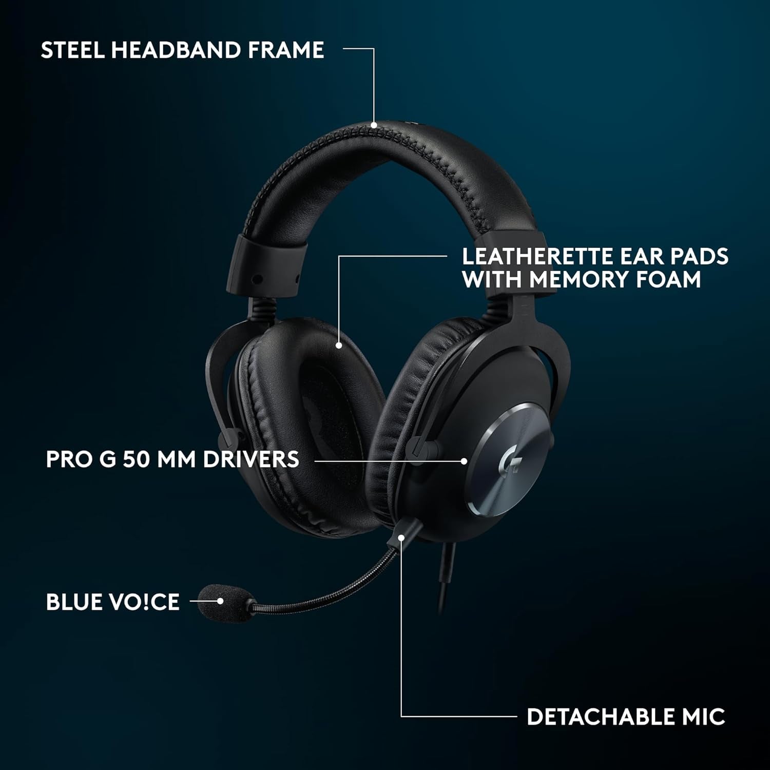 Pro X SE Wired Gaming Headset: Blue VO!CE Detachable Boom Mic, DTS 7.1, 50 Mm Drivers, Usb/3.5Mm Aux, USB DAC Included, for PC, Xbox, PS5, PS4 - Black - G Pro X SE Wired Gaming Headset