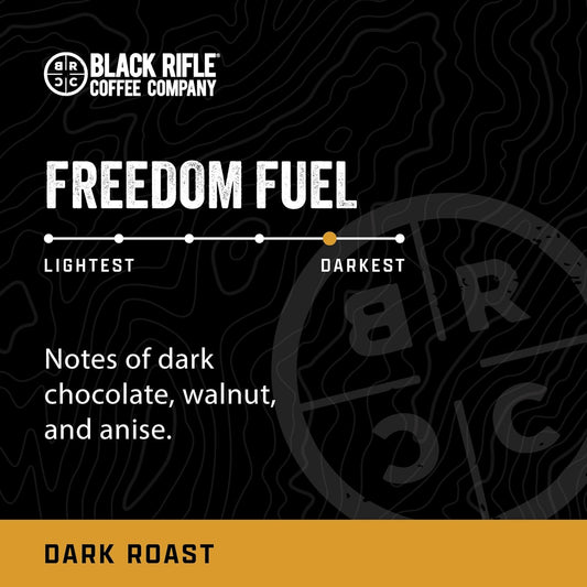 Freedom Fuel (Dark Roast Coffee Pods) Single Serve Pods, Dark and Bold Flavor, Helps Supports Veterans and First Responders, 12 Count