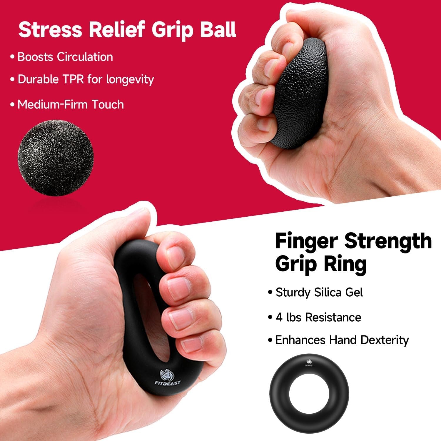 Grip Strengthener Forearm Strengthener Hand Grips Strengthener Kit - 5 Pack Adjustable Resistance