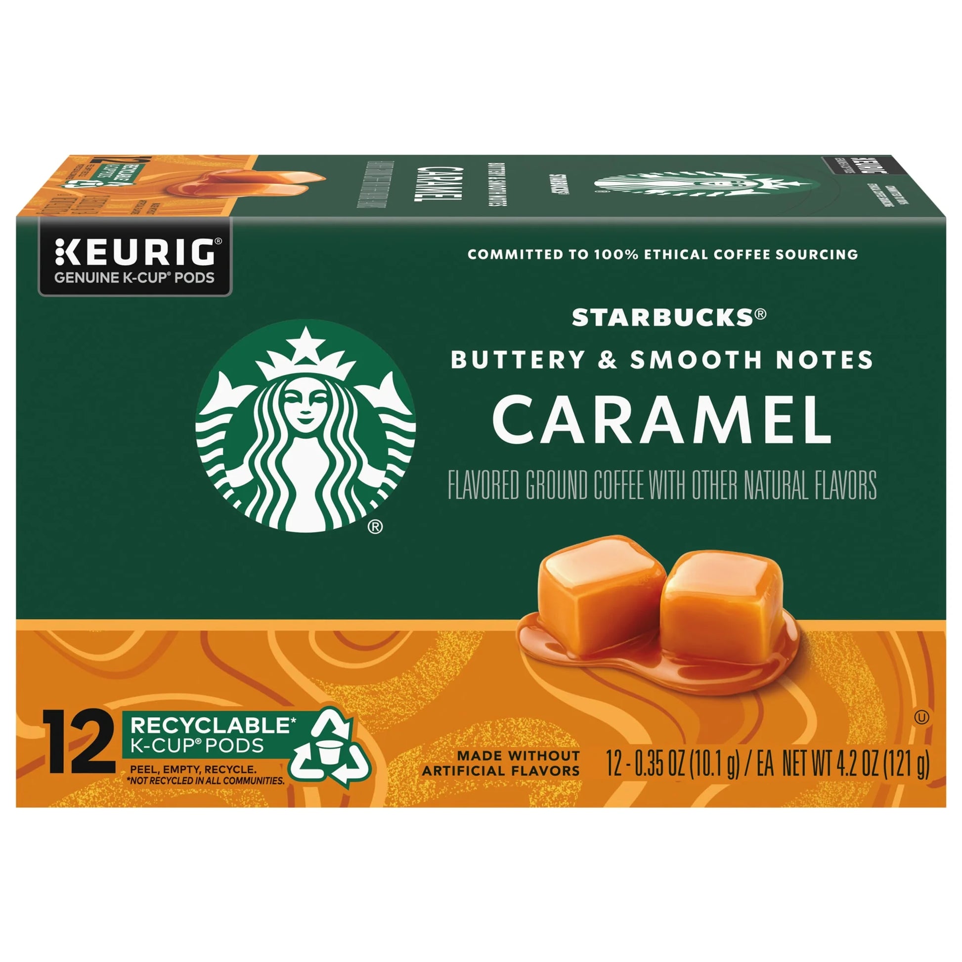 (3 Pack)  Caramel Medium Roast Coffee, Keurig K-Cup Single Serve Coffee Pods, 12 Count