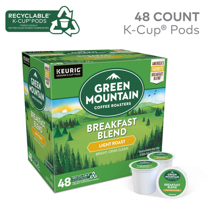 , Breakfast Blend Light Roast K-Cup Coffee Pods, 48 Count