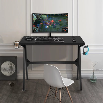 Gaming Desk Home Office PC Table Computer Desk with Cup Holder & Headphone Hook