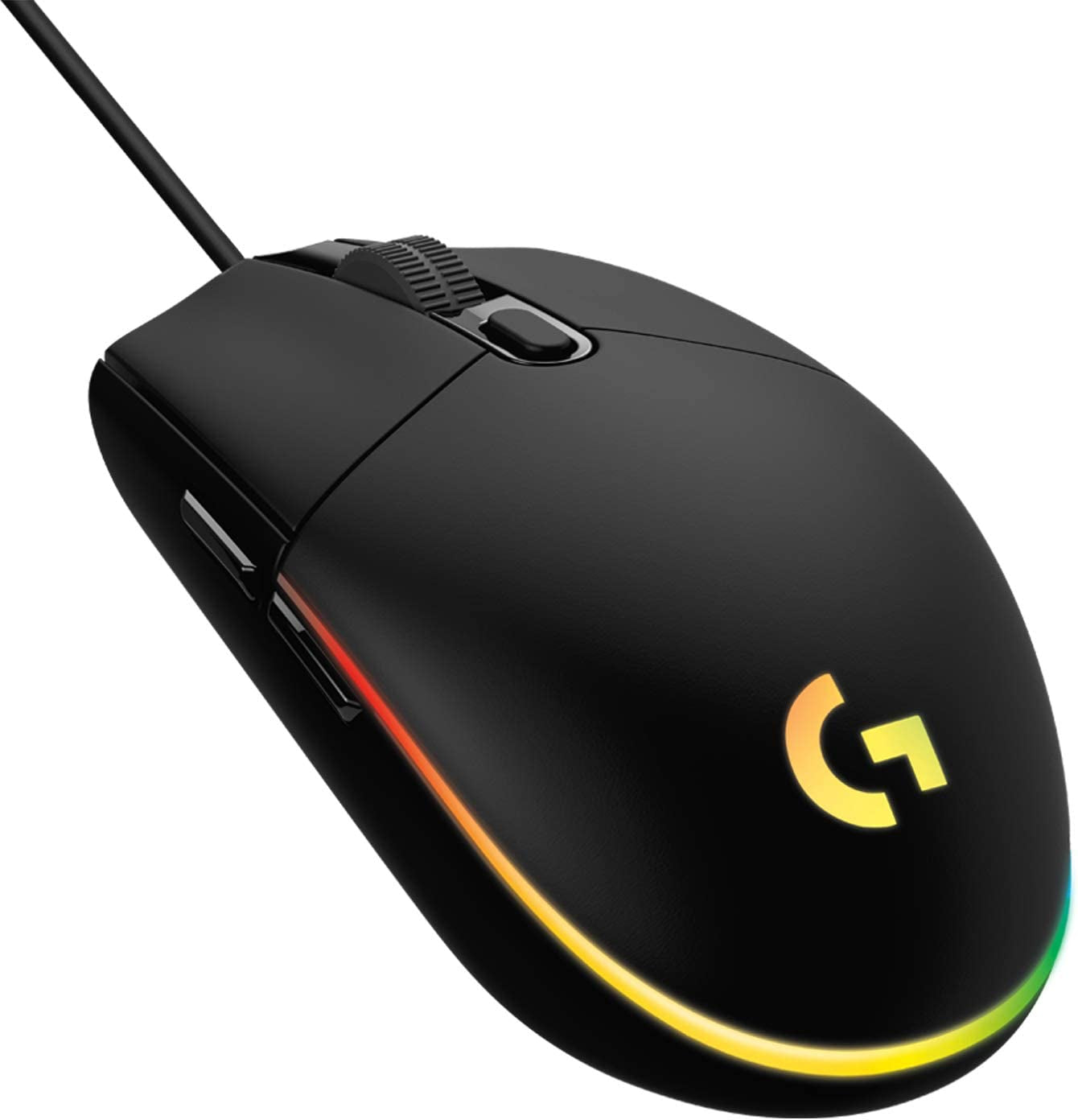 203 Wired Gaming Mouse, 8,000 DPI, Rainbow Optical Effect LIGHTSYNC RGB, 6 Programmable Buttons, On-Board Memory, Screen Mapping, Pc/Mac Computer and Laptop Compatible - Black