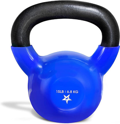 5-65Lbs Kettlebells Vinyl Coated Cast Iron for Dumbbell Weights Exercises, Gym, Fitness, Full Body Workout Equipment Push Up, Grip and Strength Training