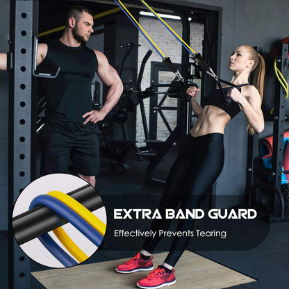 Resistance Bands, Exercise Bands, Workout Bands, Resistance Bands for Working Out with Handles for Men and Women, Exercising Bands for Fitness Weights Work Out at Home