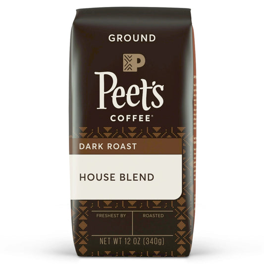 House Blend, Dark Roast Ground Coffee, 12 Oz Bag