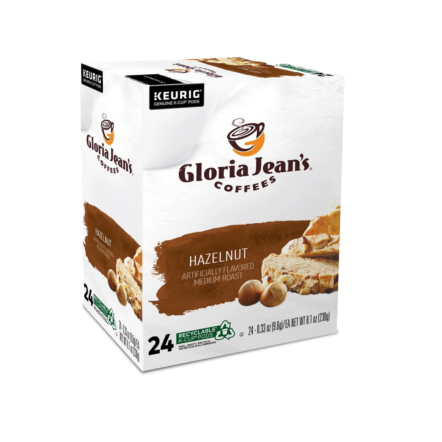 Gloria Jean'S Coffee, Hazelnut Medium Roast K-Cup Coffee Pods, 24 Count