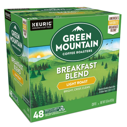 , Breakfast Blend Light Roast K-Cup Coffee Pods, 48 Count