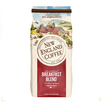 (2 Pack) ® Ground Breakfast Blend Coffee - Medium - 24 Oz - 4 / Carton