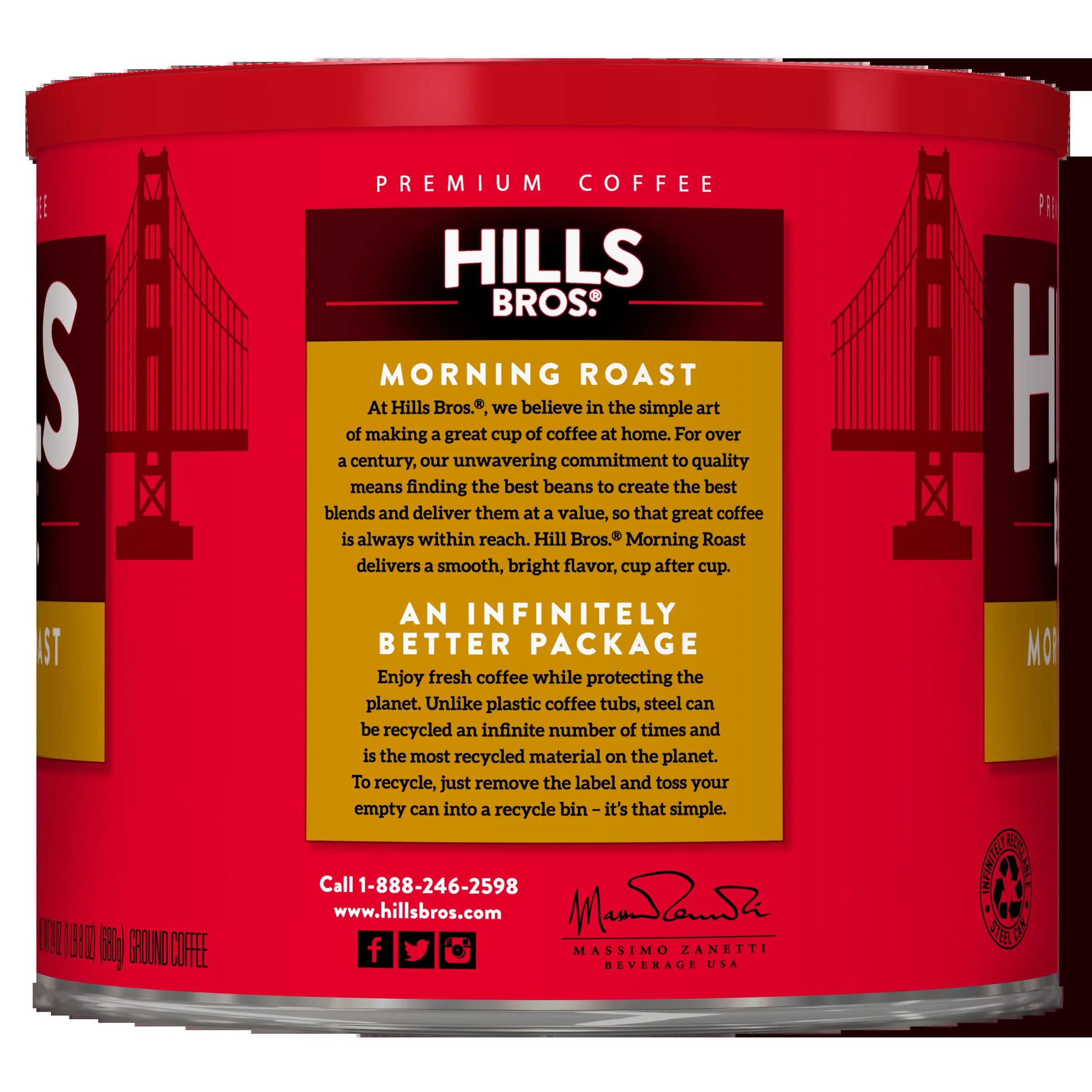 (2 Pack) . Morning Roast Ground Coffee, Light Roast, 24 Oz. Can