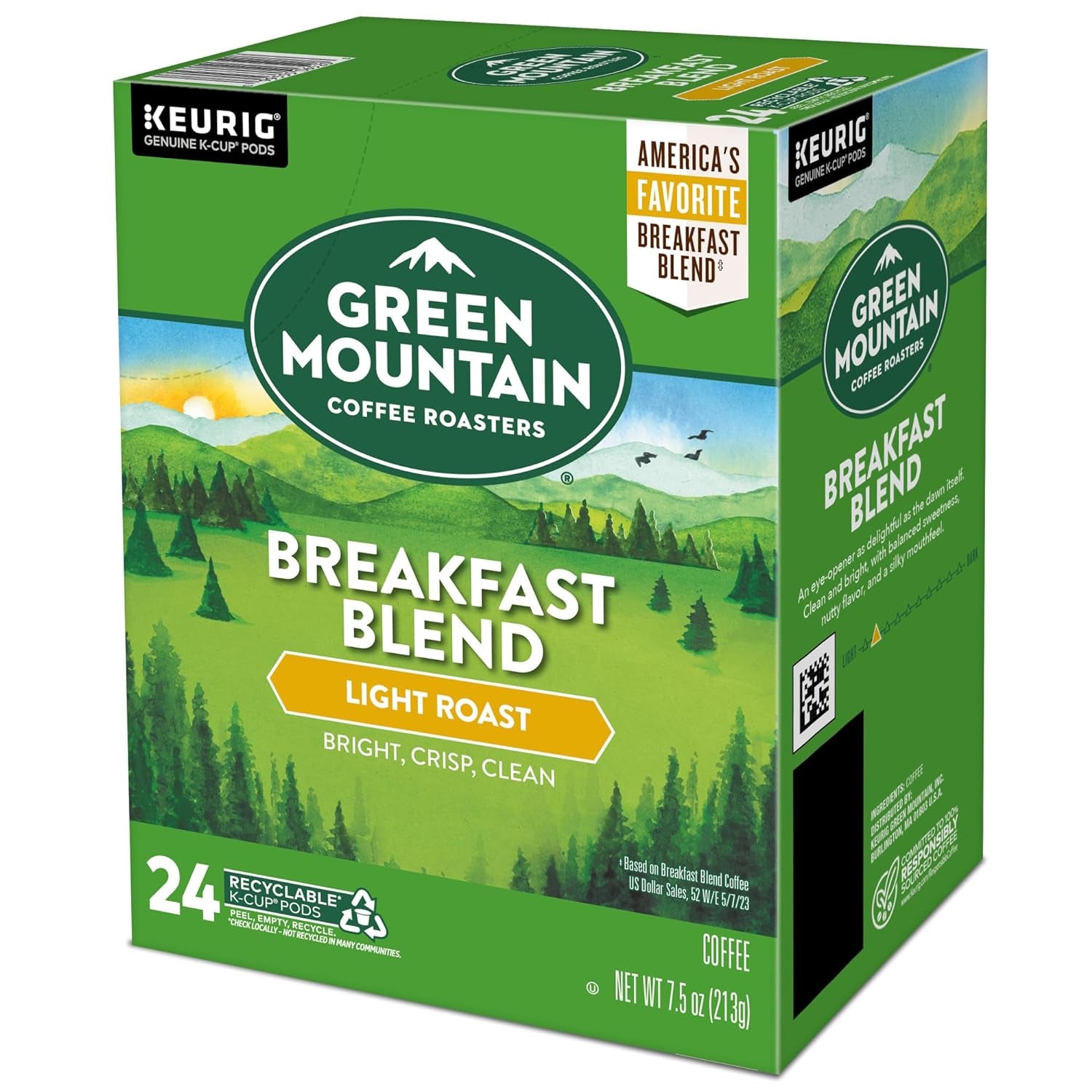 Breakfast Blend Single-Serve Keurig K-Cup Pods, Light Roast Coffee, 96 Count