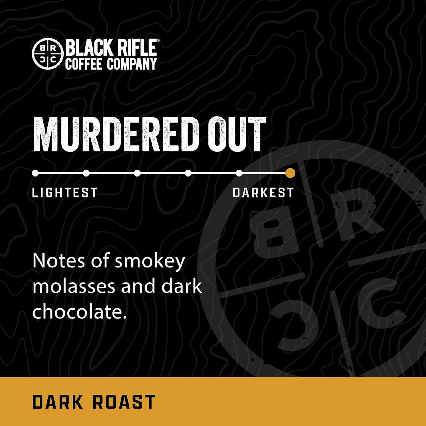 Murdered Out, Extra Dark Roast Ground Coffee, Columbian Roast with Bold Aroma and Smoky Flavors, Helps Support Veterans and First Responders, 12 Ounce Bag