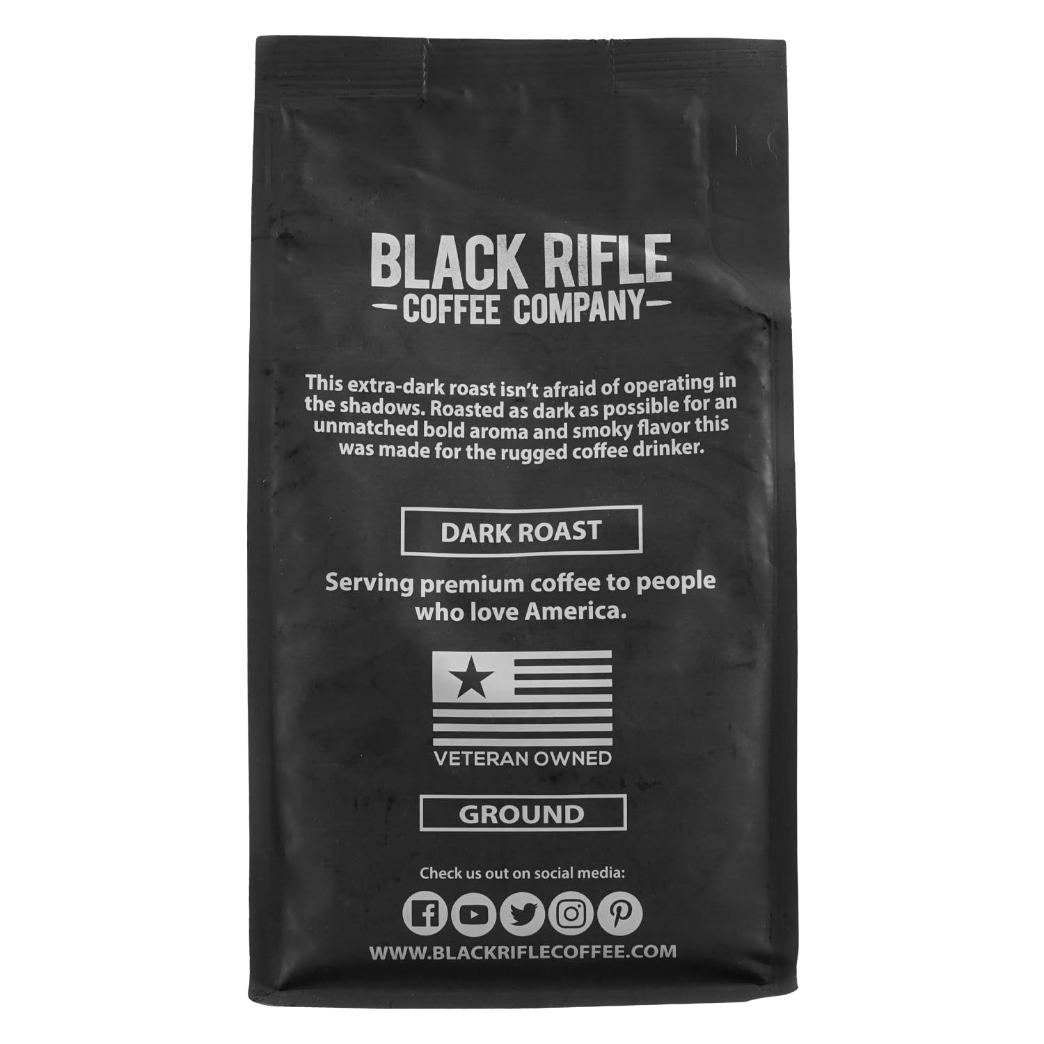 Murdered Out, Extra Dark Roast Ground Coffee, Columbian Roast with Bold Aroma and Smoky Flavors, Helps Support Veterans and First Responders, 12 Ounce Bag