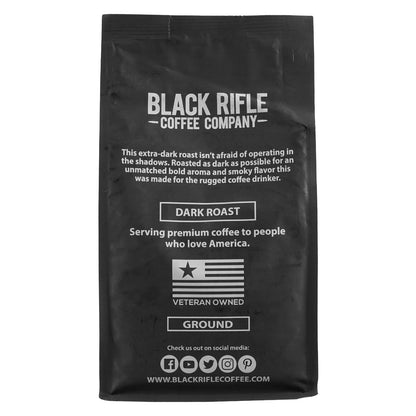 Murdered Out, Extra Dark Roast Ground Coffee, Columbian Roast with Bold Aroma and Smoky Flavors, Helps Support Veterans and First Responders, 12 Ounce Bag