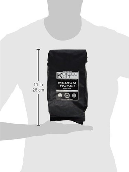 Medium Roast Smooth and Flavorful Medium Roast Ground Coffee - Perfect for a Relaxing Cup Anytime (Medium Roast, 32Oz)