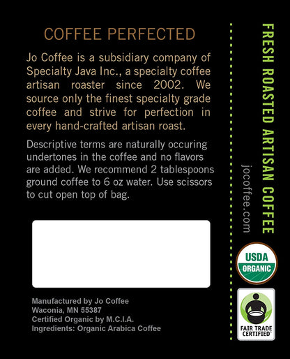 NEW YORK JO: 2 Lb, Medium Dark Roast, Whole Bean Coffee, 100% Arabica Beans, USDA Certified Organic, NON-GMO, Signature House Blend, Gluten Free, Gourmet Coffee from