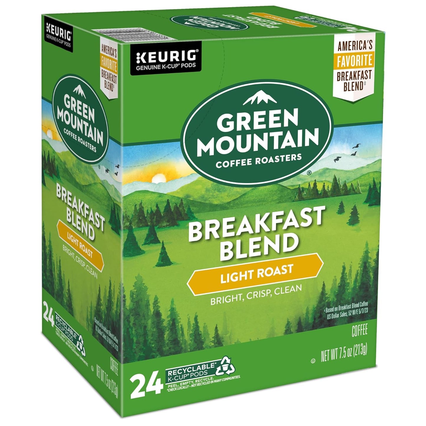 Breakfast Blend Single-Serve Keurig K-Cup Pods, Light Roast Coffee, 96 Count