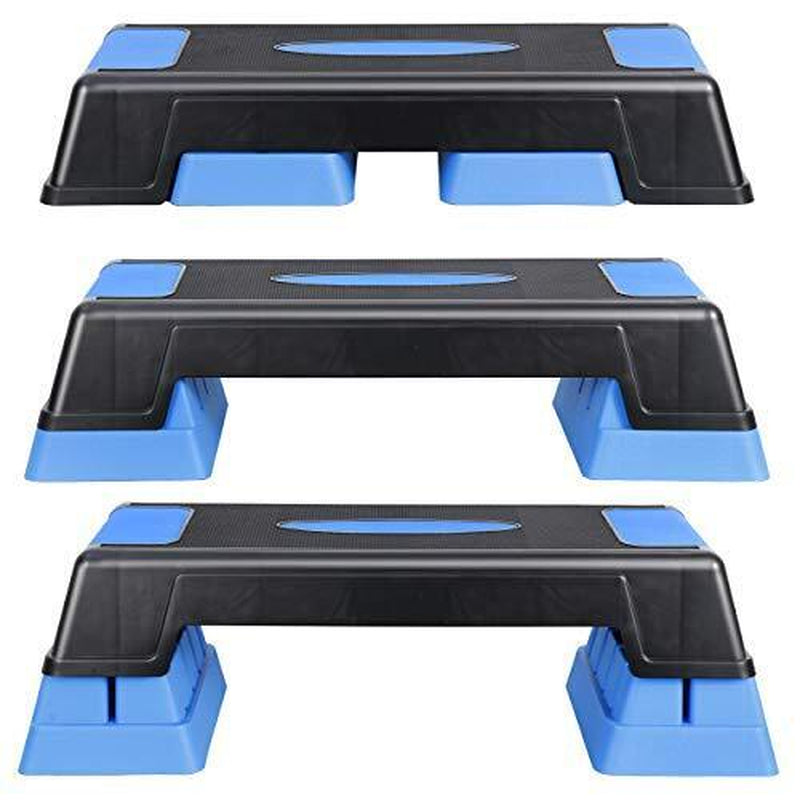 30" Aerobic Stepper for Exercise Step up Exercise Platform with Removable BLUE