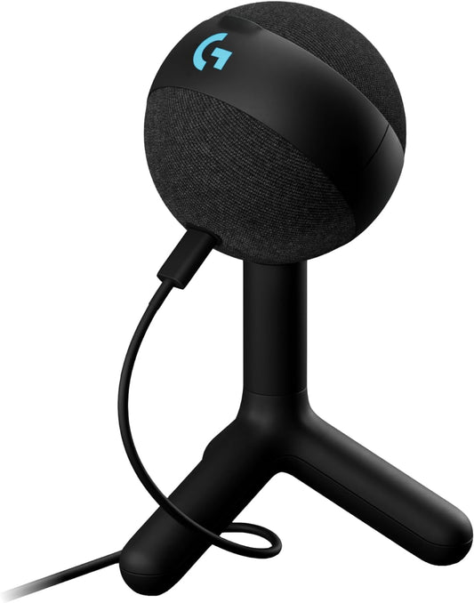 Yeti Orb Condenser RGB Gaming Microphone with LIGHTSYNC, USB Mic for Streaming, Cardioid, USB Plug and Play for Pc/Mac - Black